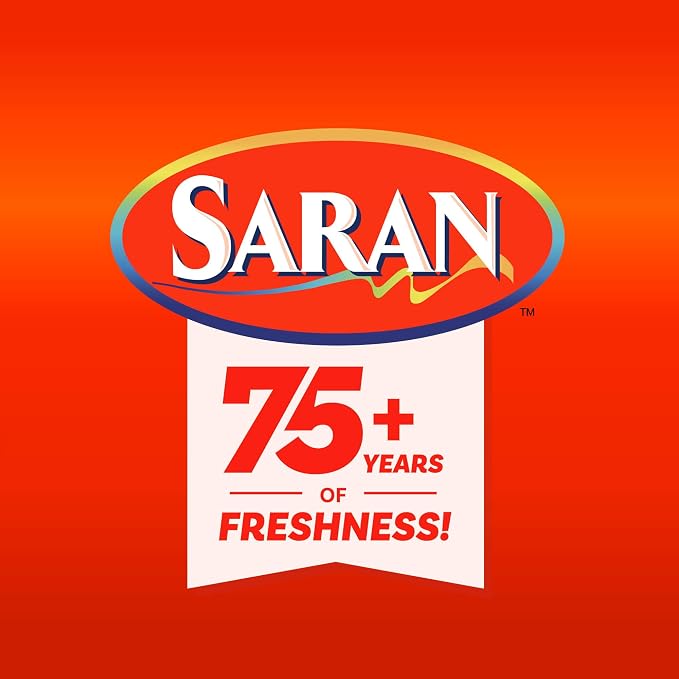 Saran Premium Plastic Wrap, Bulk Food Storage, Easy Dispense, 1,200 Sq Ft