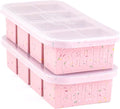 Souper Cubes 1 Cup Silicone Freezer Trays with Lids, Cotton Candy, 2-Pack | 100% Platinum-Cured Silicone Freezer Cubes, Oven and Microwave Safe, Perfect for Freezing Soup, Protein, Grains and More