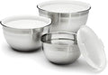 Cuisinart Mixing Bowl Set, Nesting Bowls, Stainless Steel, 3-Piece | 1.5, 3 & 5 qt. stainless steel mixing bowls for baking, cooking & prep, dishwasher safe, durable & compact, CTG-00-SMB