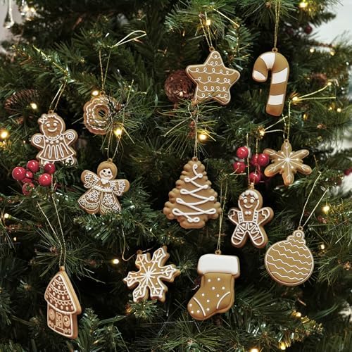 Christmas Gingerbread Man Ornaments for Xmas Tree Decorations