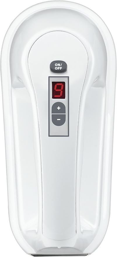 Cuisinart Power Advantage PLUS 9-Speed Hand Mixer, 220W-Motor Hand Blender Electric Mixer with 9 Speed Settings, Extra-Long Dishwasher-Safe Beaters, 3 Low Mixing Speeds, Storage Case, HM-90S, White