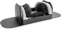 Portable Boot Scrubber with Detachable Fold-Out Footboards, No Mounting Required Mud Scraper, Heavy Duty Shoe Brush with Integrated Steel Plates for Outdoor, Garden & Work Site