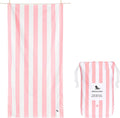 Dock & Bay Quick Drying Towel - for Sports & Gym - Compact, Lightweight - 100% Recycled - Includes Bag - Cabana Light - Malibu Pink, Double Extra Large (180x200cm, 70x78)