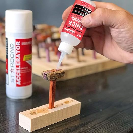 Starbond Thick CA Glue Complete Refill Kit (16 oz) – Gap Filler Cyanoacrylate Super Glue with Extra Bottles, Caps, Microtips & Yorker Spout for Woodworking, Carpentry, Hobby Models, Archery Fletching