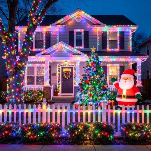 JMEXSUSS 272 Ft 1000 LED Multicolor Christmas String Lights Outdoor Plug in