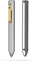 PROOF Bolt-Action Ballpoint Pen, Machined Aircraft Grade Aluminum, 0.7mm Medium Point, Black Ink, Heavy Duty