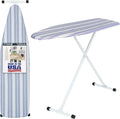 Full Size Ironing Board with Cover & Pad – USA-Made with Enhanced Grip Feet for Extra Stability – Adjustable Steel T-Legs 35" High – Perforated Top – Durable Iron Board for Home, Laundry Room, Stripe