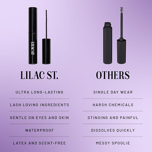 Lilac St Eternal Bond Lash Cluster Glue, Waterproof Brush Tip, Black | Quick-Drying Lash Adhesive for Eyelash Clusters with Long-Lasting Flexible Hold, Easy Removal & Comfortable Wear