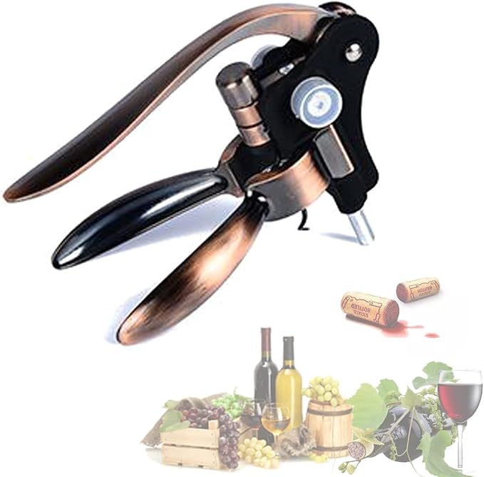 Wine Opener Set, Lever-Arm Rabbit Corkscrew, Wine Accessory Sets with Bottle Opener, Foil Cutters, Manual Wine Bottle Opener with Foil Cutter, Used in Kitchen Restaurant and Bars