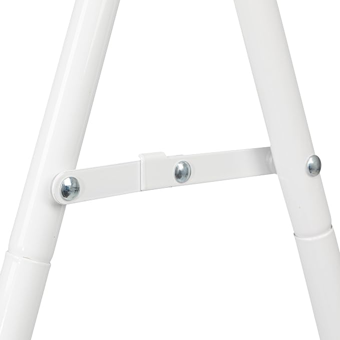 Household Essentials Valet Folding Clothes Rack, Strong Metal X-Frame, Chic Design, Great for Guest and Dressing Rooms, Portable and Easy to Use, Folds Flat, White
