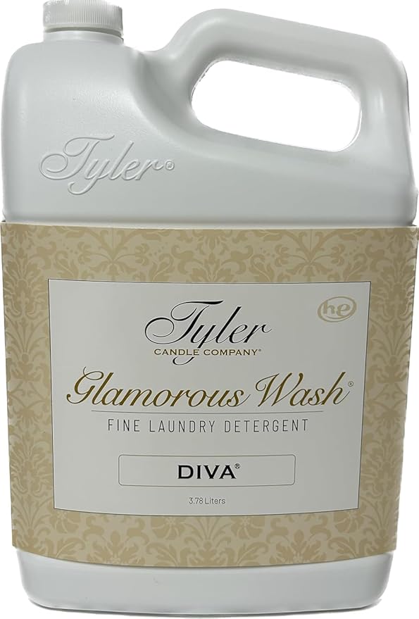 Tyler's Diva Glam Wash Laundry Detergent, Gallon (128 Fl oz) (Pack of 1) ILIOS Packaging.