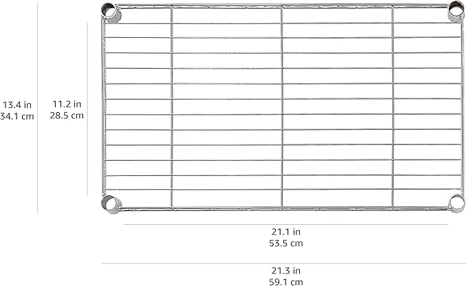 Amazon Basics 4-Shelf Steel Wire Storage Shelves for Garage, Adjustable Metal Shelving Unit, 200 lbs Per Shelf, 23.2" W x 48" H x 13.4" D, Black | Sturdy