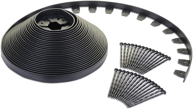 EasyFlex Heavy Duty No-Dig Edging Kit - 100ft., Black