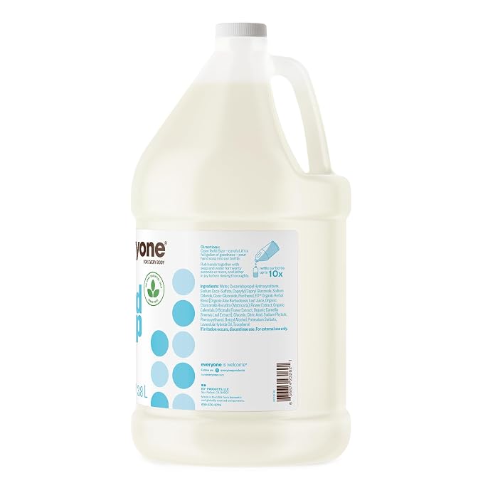 Everyone Liquid Hand Soap Refill, 1 Gallon, Unscented, for kitchen and bathroom