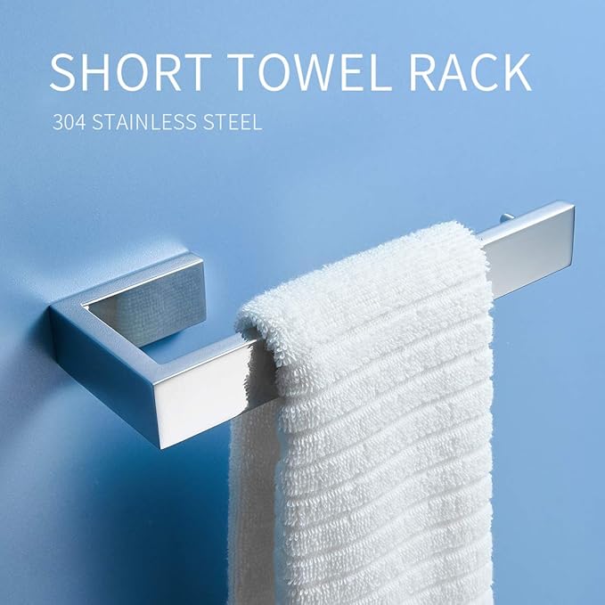 Fapully 4 Piece Bathroom Accessories Set Stainless Steel Wall Mounted,Chrome Polish Finished