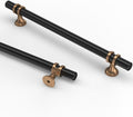 Asidrama 10 Pack 7.5 Inch(192mm) Champagne Bronze and Matte Black Kitchen Cabinet Handles Champagne and Black Cabinet Pulls Cabinet Hardware Cupboard Handles Drawer