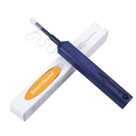 Xunsomten- 10 PCS Fiber Optic Cleaner Pen, LC/MU 1.25mm Ferrules Fiber Cleaning Pen Connector Clean, More Than 800+ Times, Fiber End Face Cleaner Tools, Includes Dust Caps