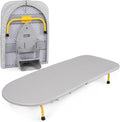 Foldable Tabletop Iron Board with Iron Holder for Home Travel, Gray | Portable Folding Ironing Board with Heat Resistant Cover & Non-Slip Feet, Small Ironing Board with Wall Mount, Space Saving
