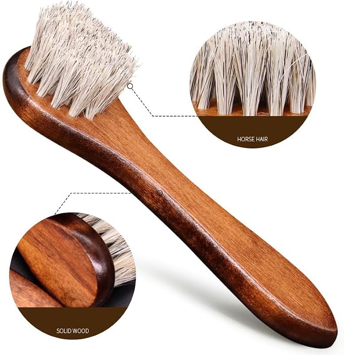 Vintage Upper Oil Brush Handle Clean Bristle Polish Shoe