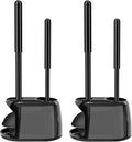 SetSail Toilet Brush and Plunger Set, 2 Packs Semi-Hidden Toilet Plungers Heavy Duty Toilet Bowl Brush and Holder for Bathroom Toilet Plunger and Brush Set for Deeply Cleaning 2 Packs - Black