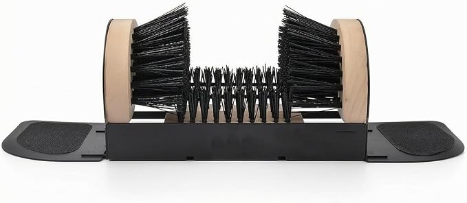 Outdoor Shoe Brush Boot Scrubber Cleaner Wiper with Strong Frame and Ebony Base for Mud and Debris Control Hands Slide Through Action Suitable for, with Pedal