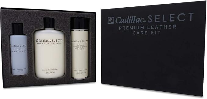 Cadillac Select Premium Leather Care Kit | Includes Cleaner, Lotion Conditioner & Water & Stain Protector