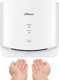 Automatic Commercial Hand Dryer, 110V 1300W High Speed Wall Mounted Hand Dryer for Bathroom, 7-10s Drying, 100m/s Air Speed, 72dB, Plug-in or Hardwired, White