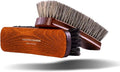 2-Pack Luxury Horsehair Shoe Brushes – White & Black for Light and Dark Leather – Polish, Shine & Dust – 8" Hardwood Handles – Made in Germany