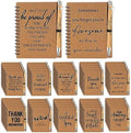 Honoson 50 Sets Inspirational Spiral Notebooks with Bamboo Pens