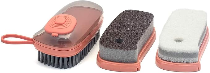 GION 3 in 1 Laundry Cleaning Brush Automatic Liquid Adding Pot Scrub Cleaner Shoes Tiles Cleaning Brush Kitchen Dishwashing Brush (1Pcs)