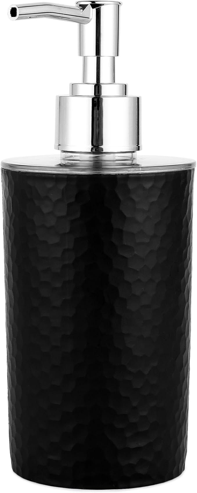 Bathroom Accessories Set of 3, Toothbrush Holder, Liquid Soap Dispenser & Tray, Unbreakable Plastic Organizer for Sink & Bathroom Essentials, Handwash, Sanitizer, Shampoo, Lotion (Black)