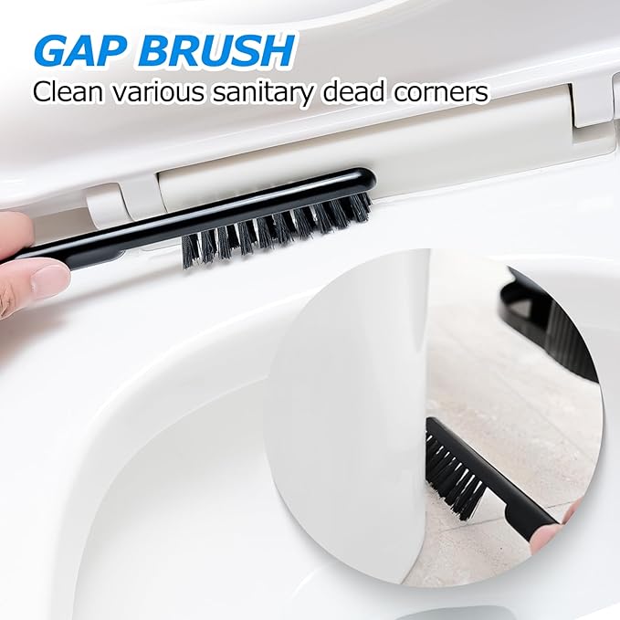 FORASTO 2 in 1 Toilet Plunger and Brush Set,Toilet Bowl Brush Plunger Set,Bathroom Cleaning Tools,Groove Gap Brush,Toilet Brush Plunger Combo,Cleaning Brush,Bathroom Cleaning Supplies