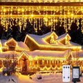 JMEXSUSS Icicle Lights for Outside, 400 LED 38.8FT Christmas Lights Outdoor