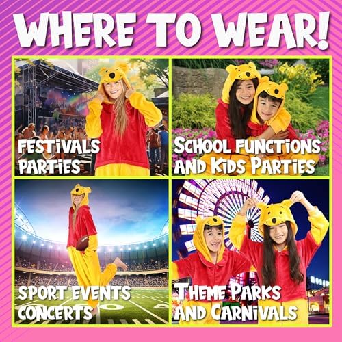 Funziez! Slim Fit Adult Onesie - Animal Costume - Plush Unisex Halloween One Piece Cosplay Suit for Women and Men