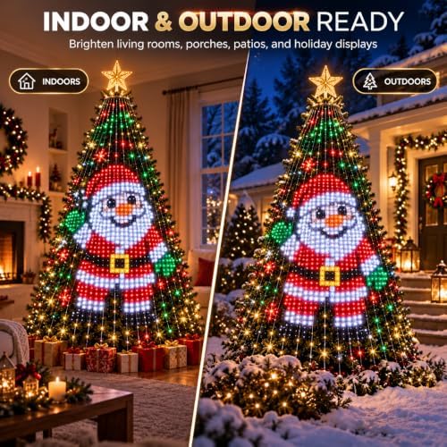 Smart Animated Christmas Tree Lights - DIY Pixel Light Show (7.9ft/2.4m (256 Lights))