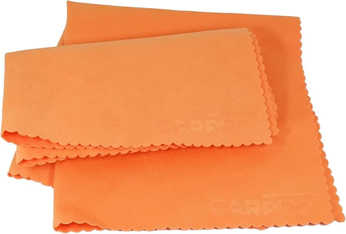 CARPRO Suede Microfiber Cloth Towels - Lint-Free, Tag-Free, Low Absorbent Microfiber Designed for CQUARTZ Ceramic Nano Coating Applications - 16" x16" (10 Pack)