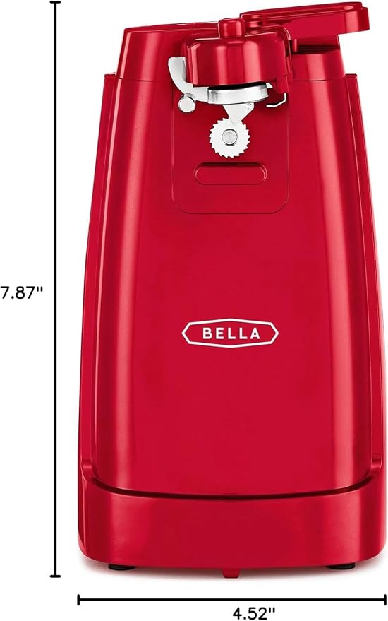 bella Electric Can Opener and Knife Sharpener, Red
