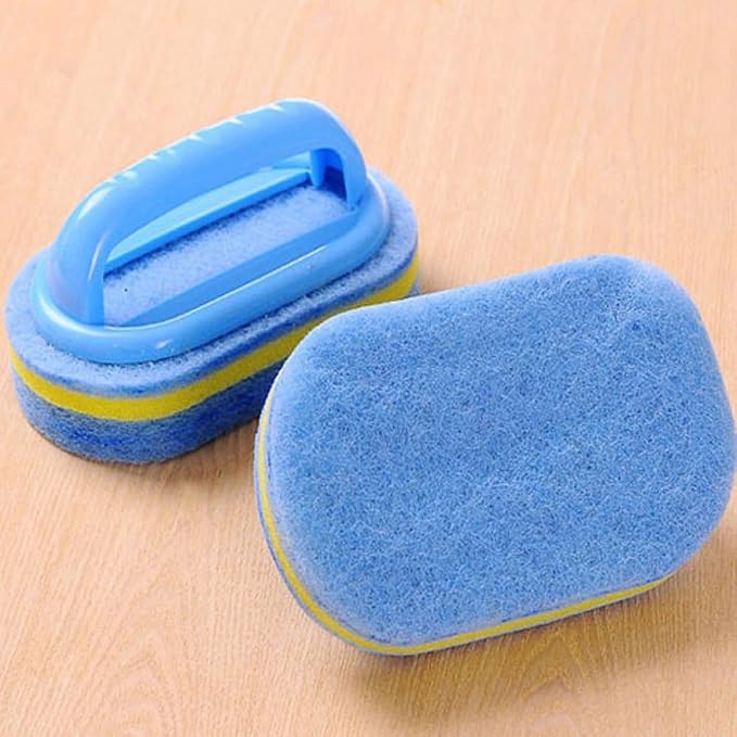 Handle Sponge Brush Kitchen Bathroom Cleaning Plastic
