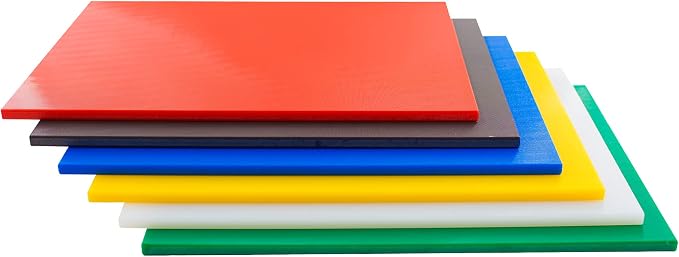 Generic CMI Commercial Grade Cutting Board for Kitchens ,Cutting Board Set,Plastic Chopping Board ,20 x 15 x 1/2 Inch, Multi-Color 6 of Pack Set,NSF Certified,for Vegetable Meat or Cheese, 20X15X0.5