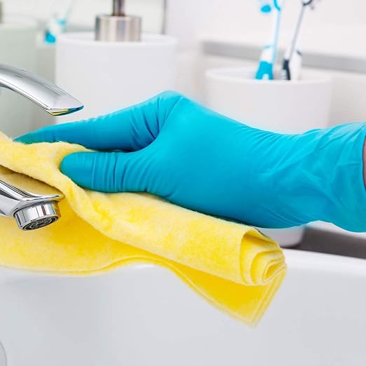 Basic Medical Blue Nitrile Exam Gloves - Latex-Free & Powder-Free - NGPF 7004 (Case of 1,000), Xtra Large