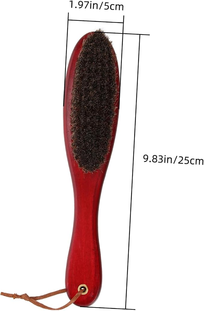 NOLITOY 2pcs Handle Horsehair Shoe Cleaning Brush Versatile Laundry Scrub Brush for Shoes Compact Design for Easy Use and Carrying for Footwear Care
