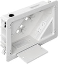 in-Wall TV Box with Flange for Home Theater Installation, 11.9" x 8.4" Cord Hider for Wall Mounted TV, with 2 Outlets, Cable Bracket, LV Cable & 1-1/2" ENT Entrance, Ideal for New or Retrofit Job