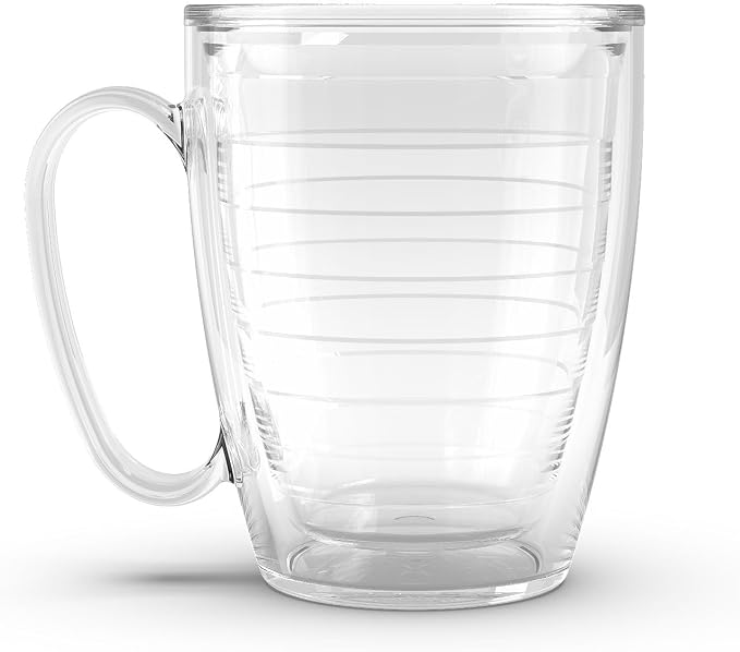 Tervis 16oz Clear Insulated Mug Collection - 4pk, Keeps Drinks Cold & Hot, Made in USA, BPA-free, Transparent, Reusable Coffee Cup | Made in USA, Double-wall Insulated, Shatterproof, BPA-Free, Dishwasher Safe, Fits Most Cupholders, Great to Gift, Set of 4