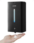 AIKE Automatic Foam Soap Dispenser 33.8oz for Bathroom,Matteblack AK1207FA | Rich Foam and Steel Finish,5-Level Adjustable and Key for Commercial(Battery Not Included),Screw Wall Mount for Space-Saving