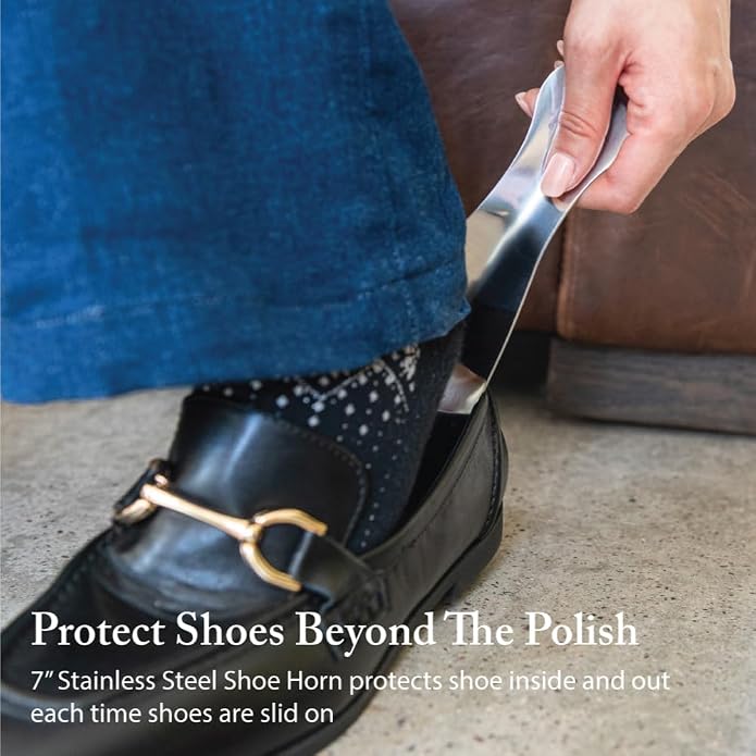 FootFitter Grand Cedar Shoe Shine Valet Set, Premium Leather Care Kit | Cedar Valet Box with Shine Brushes, Daubers, Cloths & Creams, Complete Leather Care Set for Polishing & Maintaining Footwear