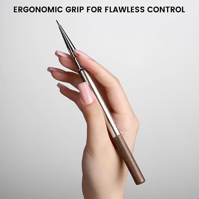 YOKEFELLOW EliteAlly Nail Art Brushes,Nail Brush for Drawing Petals and Butterflies, Watercolor Paint Brushes for Oil Painting, Professional Nail Tool(EA07 ART)
