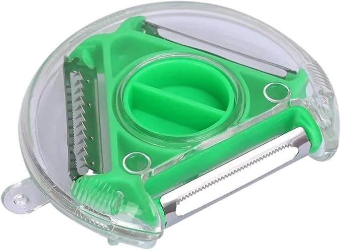 Fruit and Vegetable Peeler - Stainless Steel Grater and Kitchen Tool(Green)