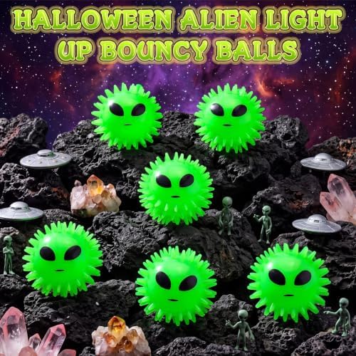 Sotiff 30 Pcs Alien Light-Up Stress Balls