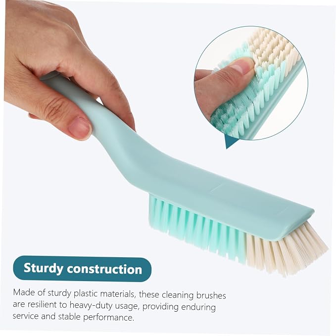 5sets Laundry Stain Brush Long Handled Shoe Brush Cleaning Scrub Household Cleaning Supplies