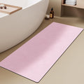 TYUU Pink Bath Mat, Bathroom Rugs Non Slip Washable Thin Absorbent Quick Dry Bath Mat Fits Under Door Bathroom Floor Mat Perfect for Bath, Shower, or Sink 24"x60" Pink
